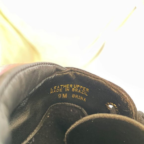 EUC Artiva Black Leather "Brina" Bootie Size 9 Granny Grunge Riding Boho Combat - Picture 5 of 5